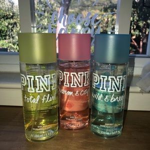 3 PINK body mists (bundle)